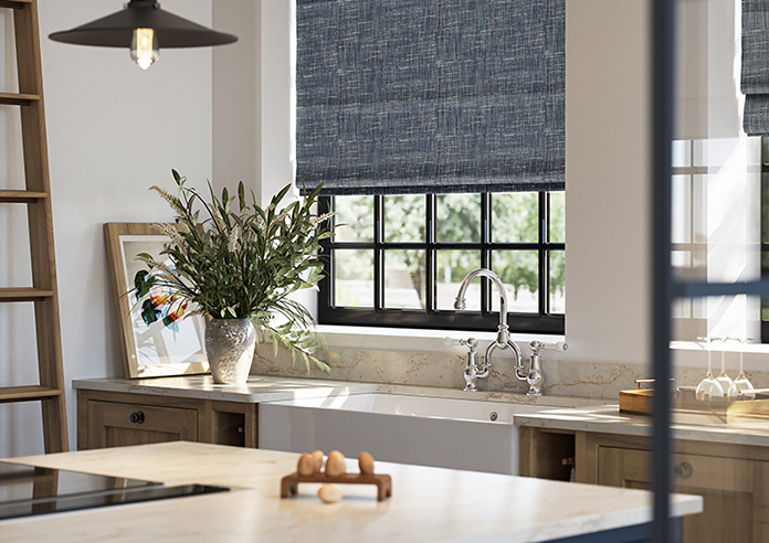 Kildare, Denim - Motorised Roman Blind - Image 5